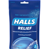 HALLS Relief Mentho-Lyptus Flavor Cough Drops, 1 Bag (30 Total Drops)